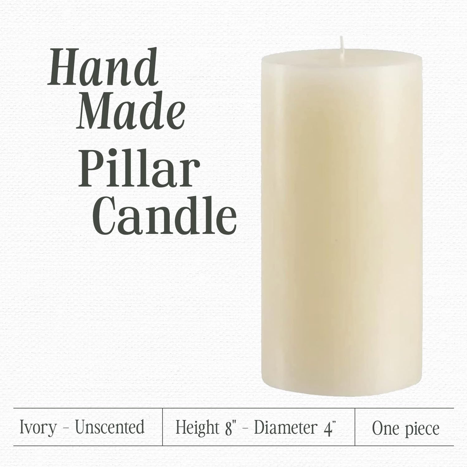 Mister Candle hand poured ivory candle showcases premium craftsmanship for home decor