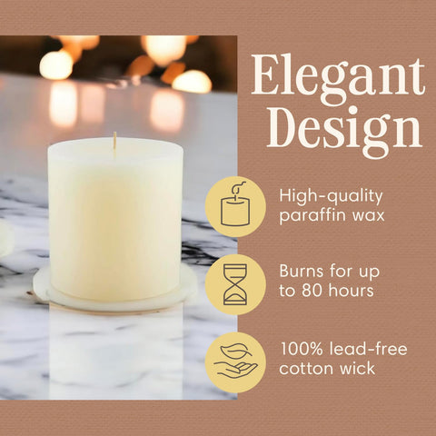 Mister Candle smokeless dripless pillar candle creating a calm ambience without strong fragrance
