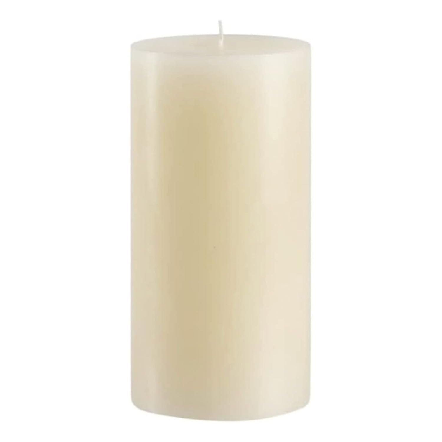 Mister Candle unscented ivory 4x8 pillar for clean, long-lasting ambiance