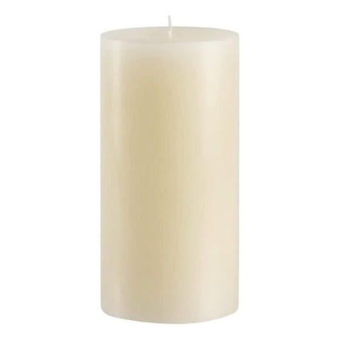 Mister Candle unscented ivory 4x8 pillar for clean, long-lasting ambiance