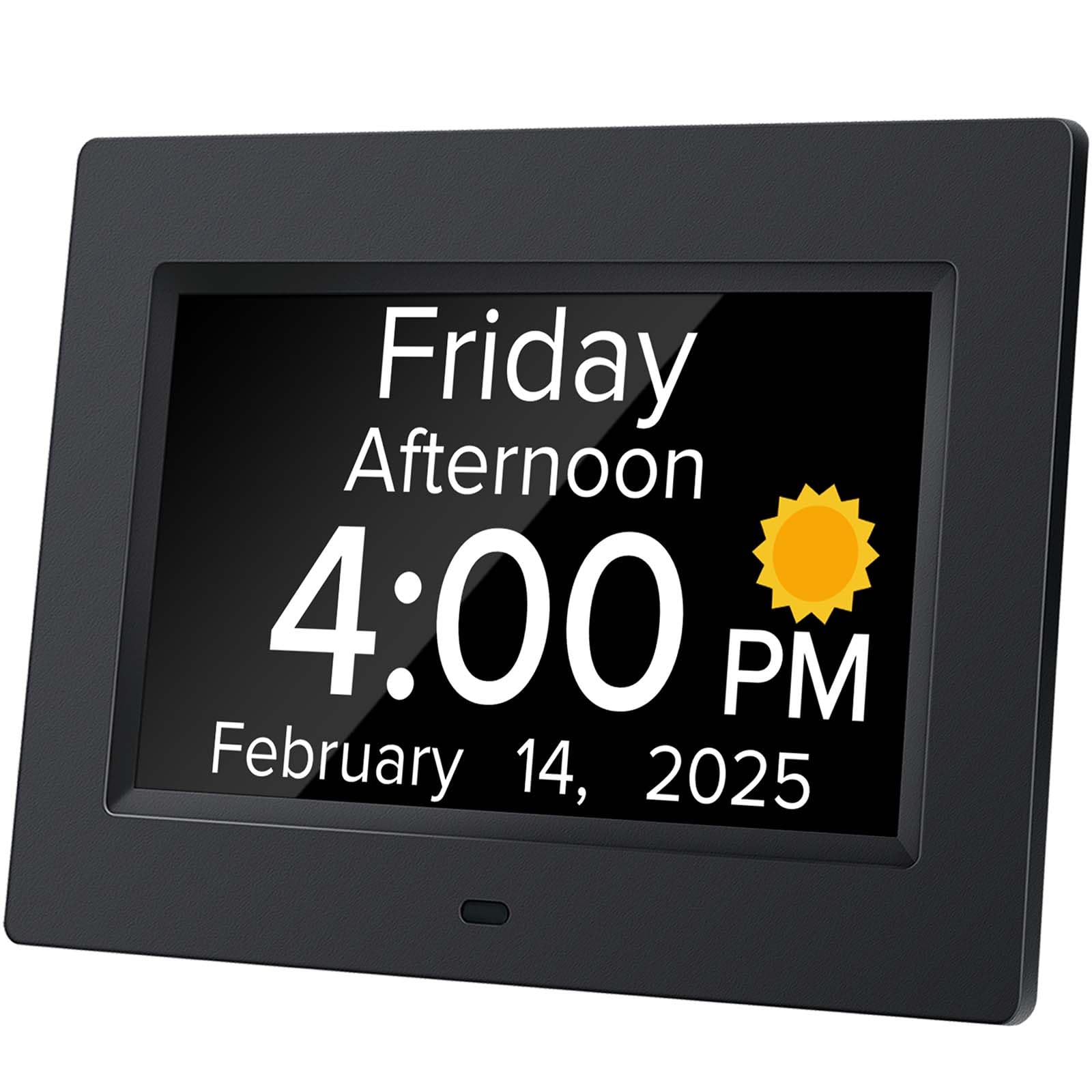 Mitoart digital alarm clock 7-inch display aids clear readability for seniors at a glance.