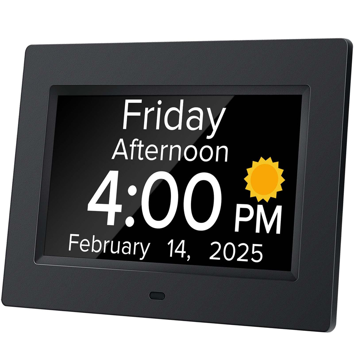 Mitoart digital alarm clock 7-inch display aids clear readability for seniors at a glance.