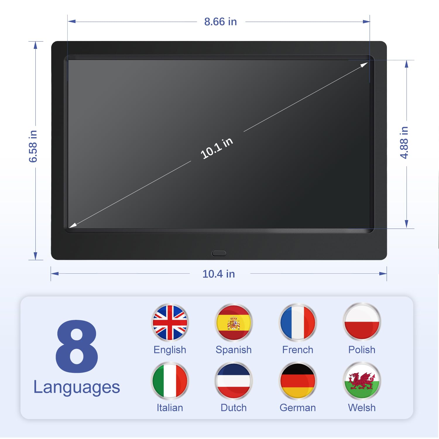 Mitoart voice timing function announces time in multiple languages