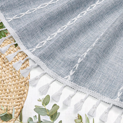 MitoVilla 310 GSM linen polyester fabric provides rich drape and durability.