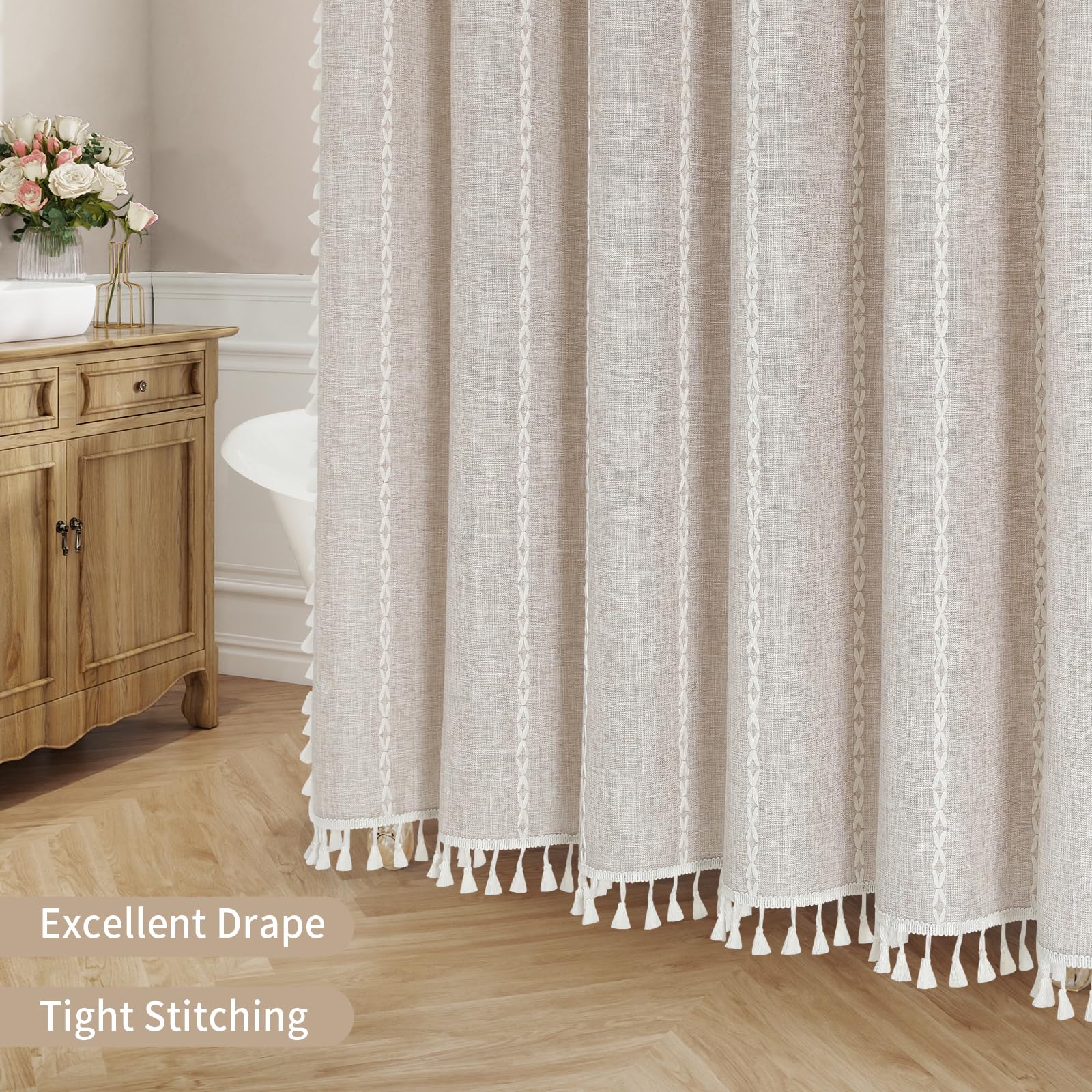 MitoVilla easy care curtain machine washable for quick upkeep