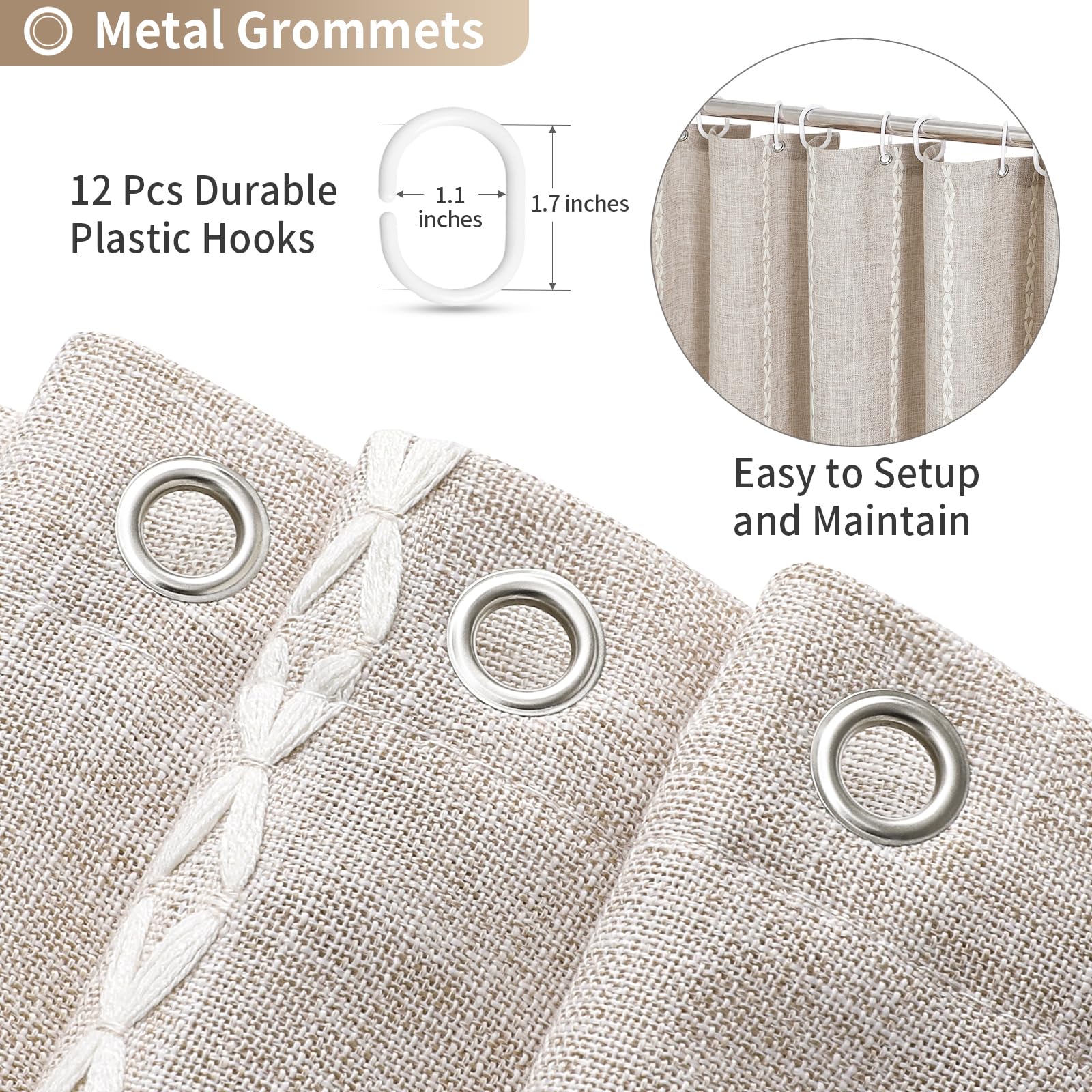 MitoVilla rust resistant grommets ensure durable daily use