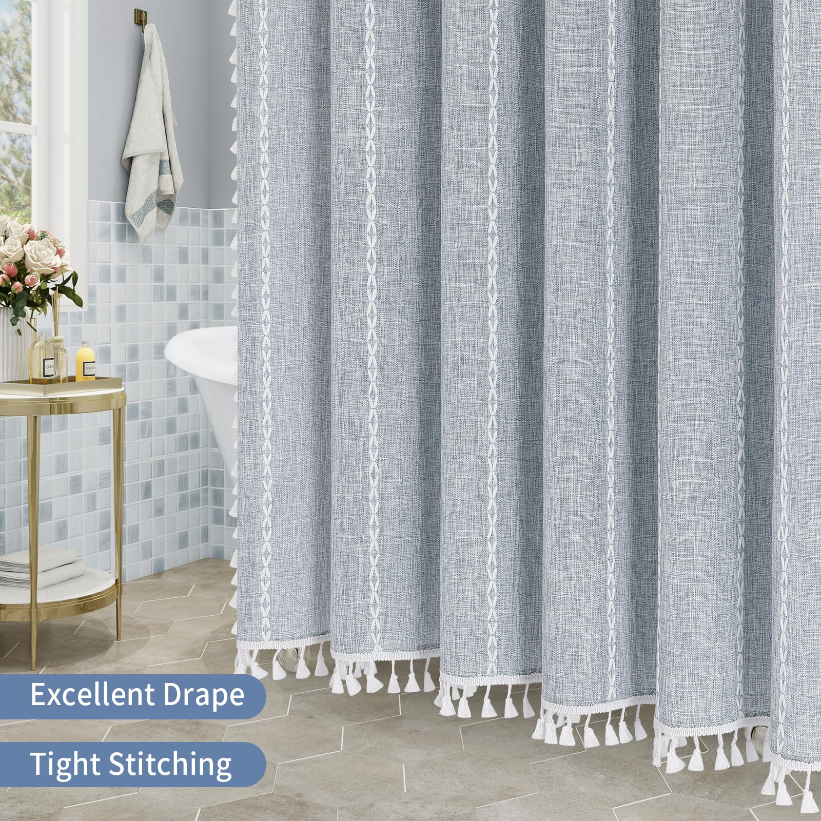 MitoVilla machine washable curtain dries quickly for easy care.
