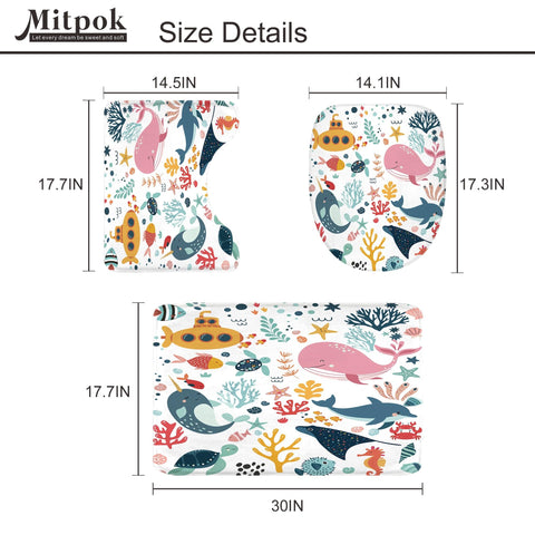 Mitpok closeup whale design bursts with bright, kid-friendly colors.