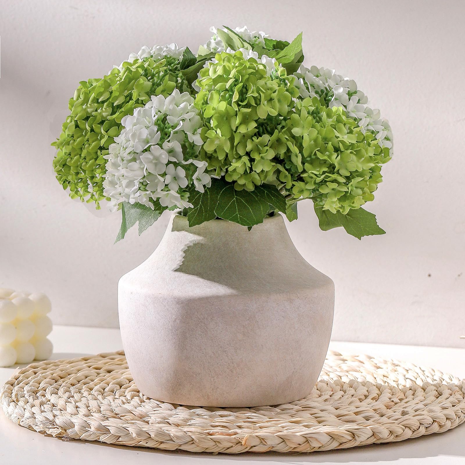 Mitt&Ditt ceramic flower vase with weathered glaze, perfect for shelf or table centerpiece.