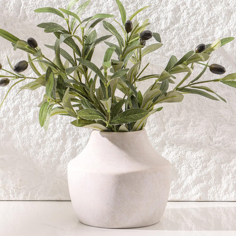Mitt&Ditt handcrafted vase with rustic glaze complements classic and boho styles.