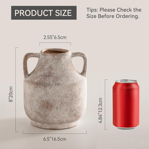 Mitt&Ditt weathered glaze vase adds rustic charm to living rooms and shelves