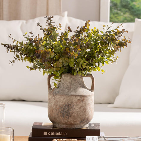 Mitt&Ditt tall off white vase fits classic, farmhouse, and bohemian interiors