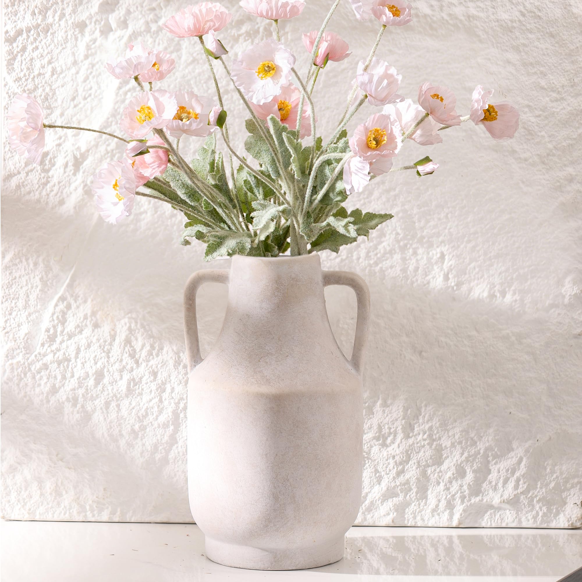 Mitt&Ditt vase displayed on entryway table pairs with decor