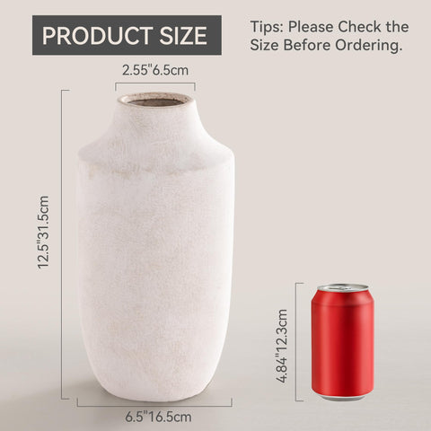 Mitt&Ditt weathered vase off-white finish complements rustic and modern interiors