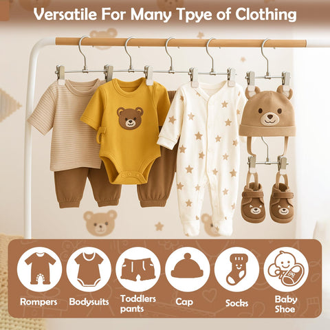 Mity Rain space-saving design fits more garments in small nursery closets.