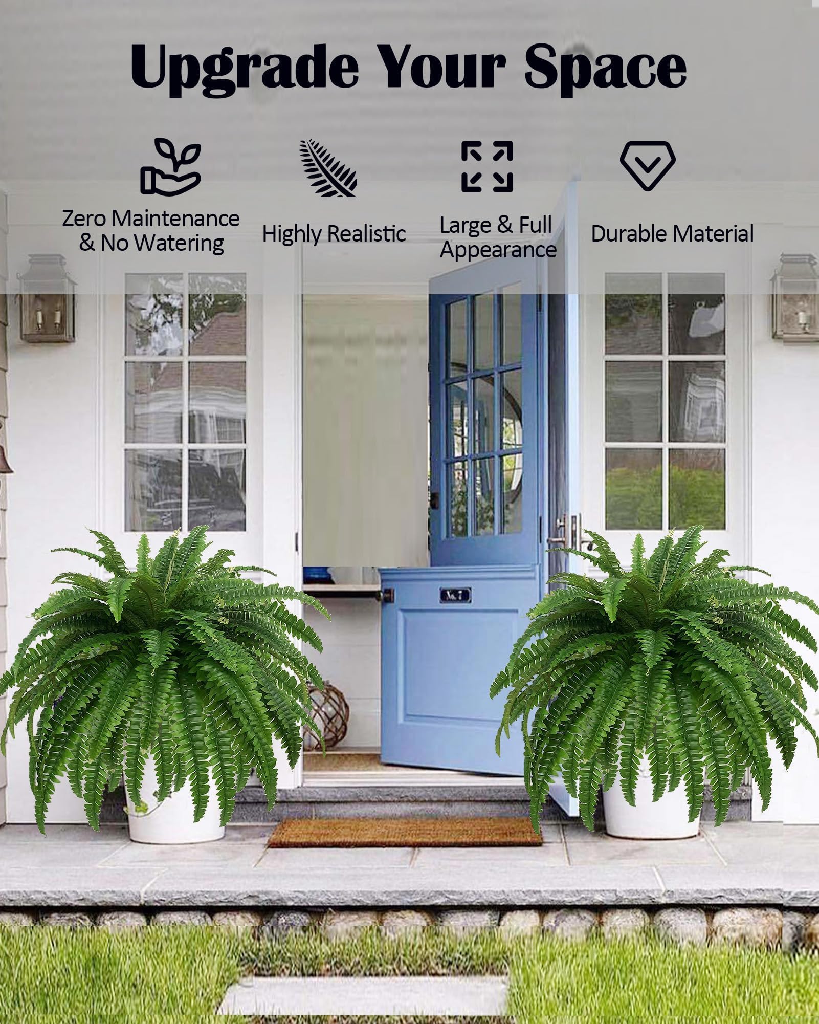 Miuyeah Miao GYERB outdoor fern resists sun and wind for patio appeal
