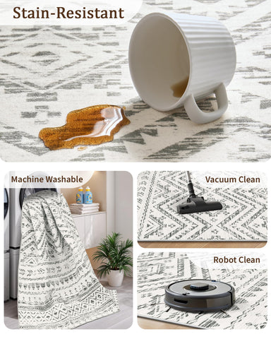 Miukiki low-pile 0.24-inch rug offers plush comfort.