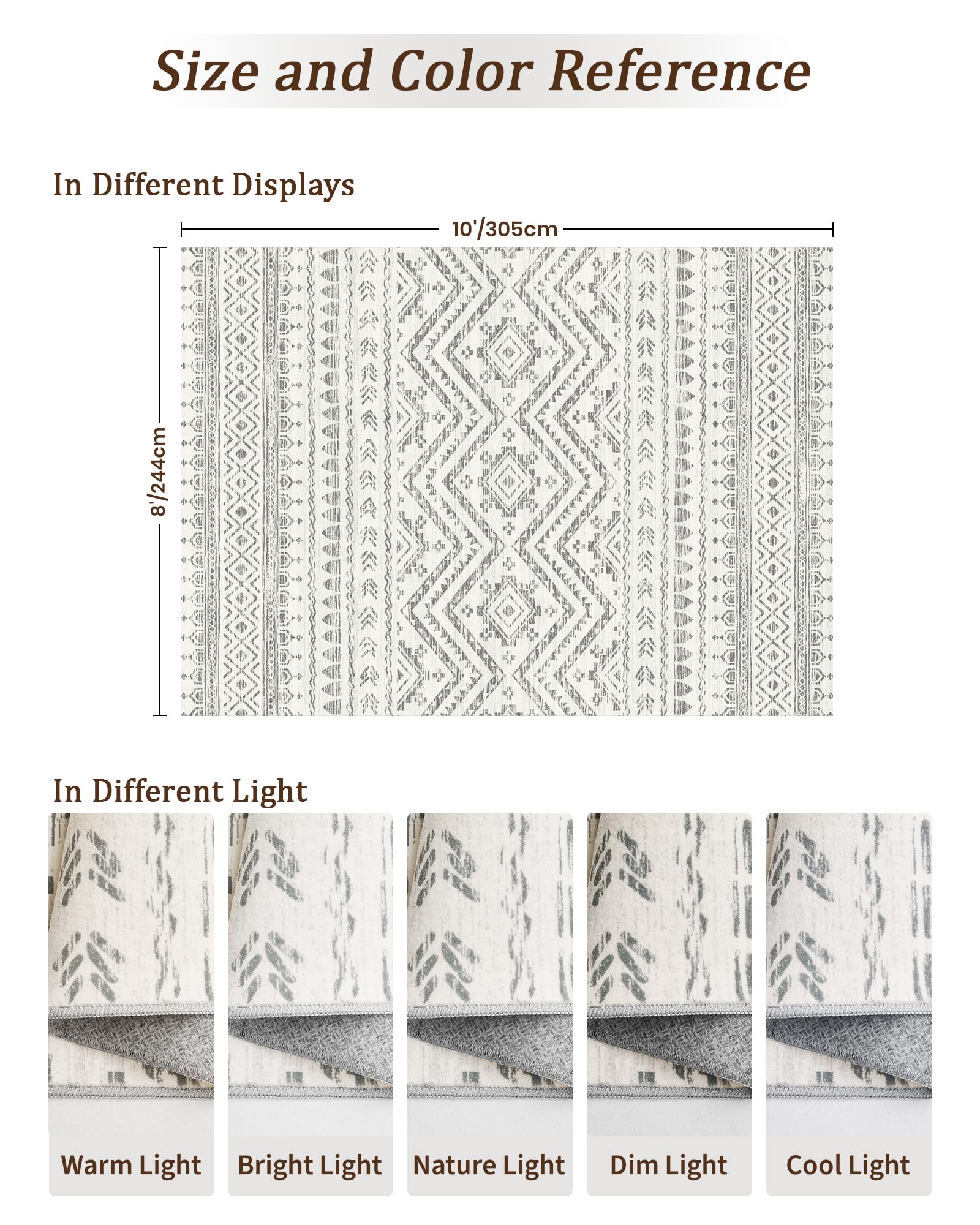 Miukiki rug features non-slip backing to help stay in place.