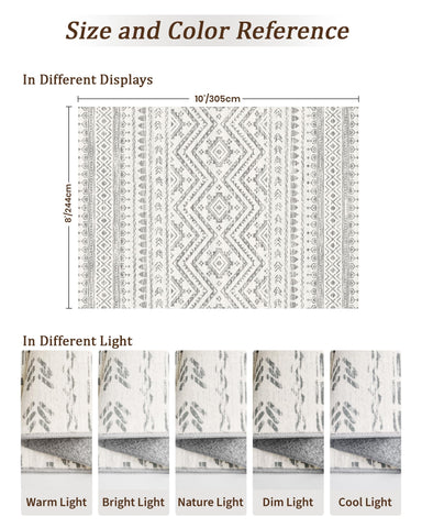Miukiki rug features non-slip backing to help stay in place.