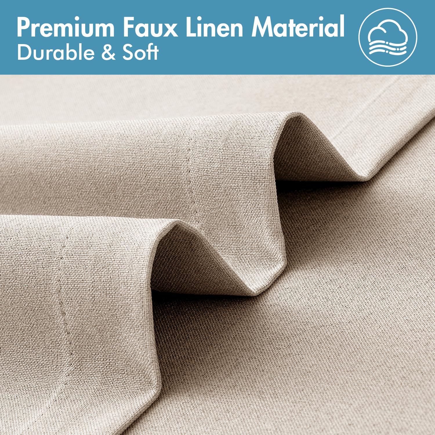 100% blackout fabric blocks light for glare reduction.