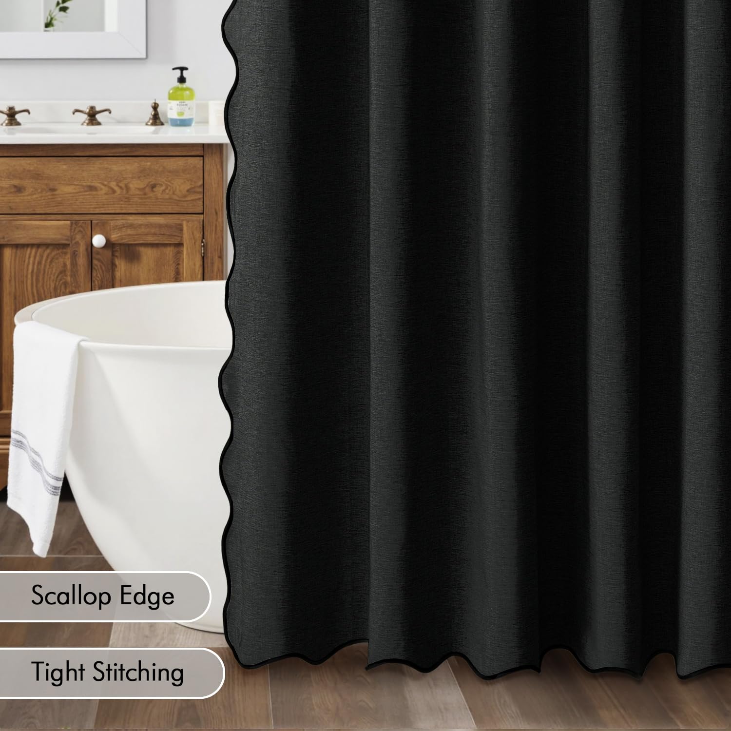 MIULEE 12 metal hooks included shown for easy curtain setup.