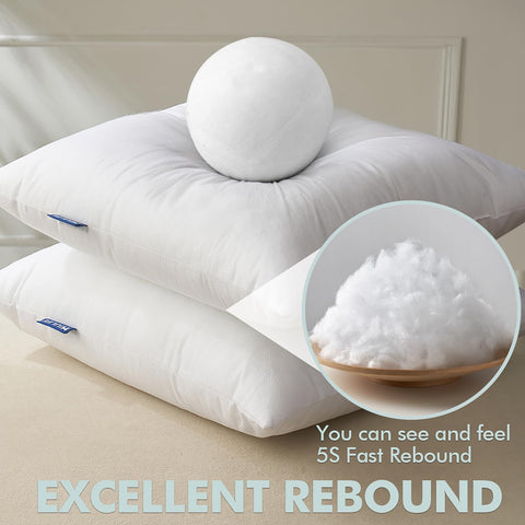 Close-up of MIULEE filling shows soft, resilient 7D polyester.