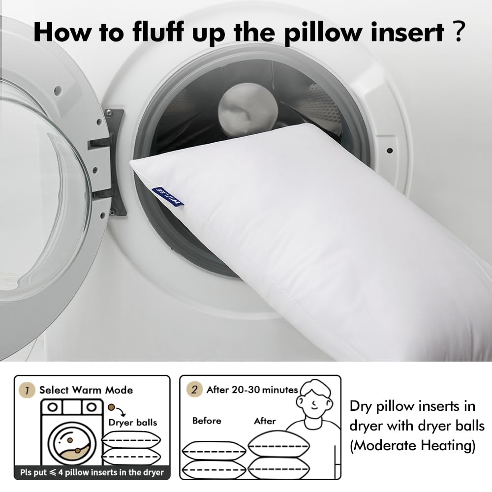 MIULEE pillow insert is easy to care and fluff