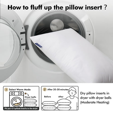 MIULEE pillow insert is easy to care and fluff