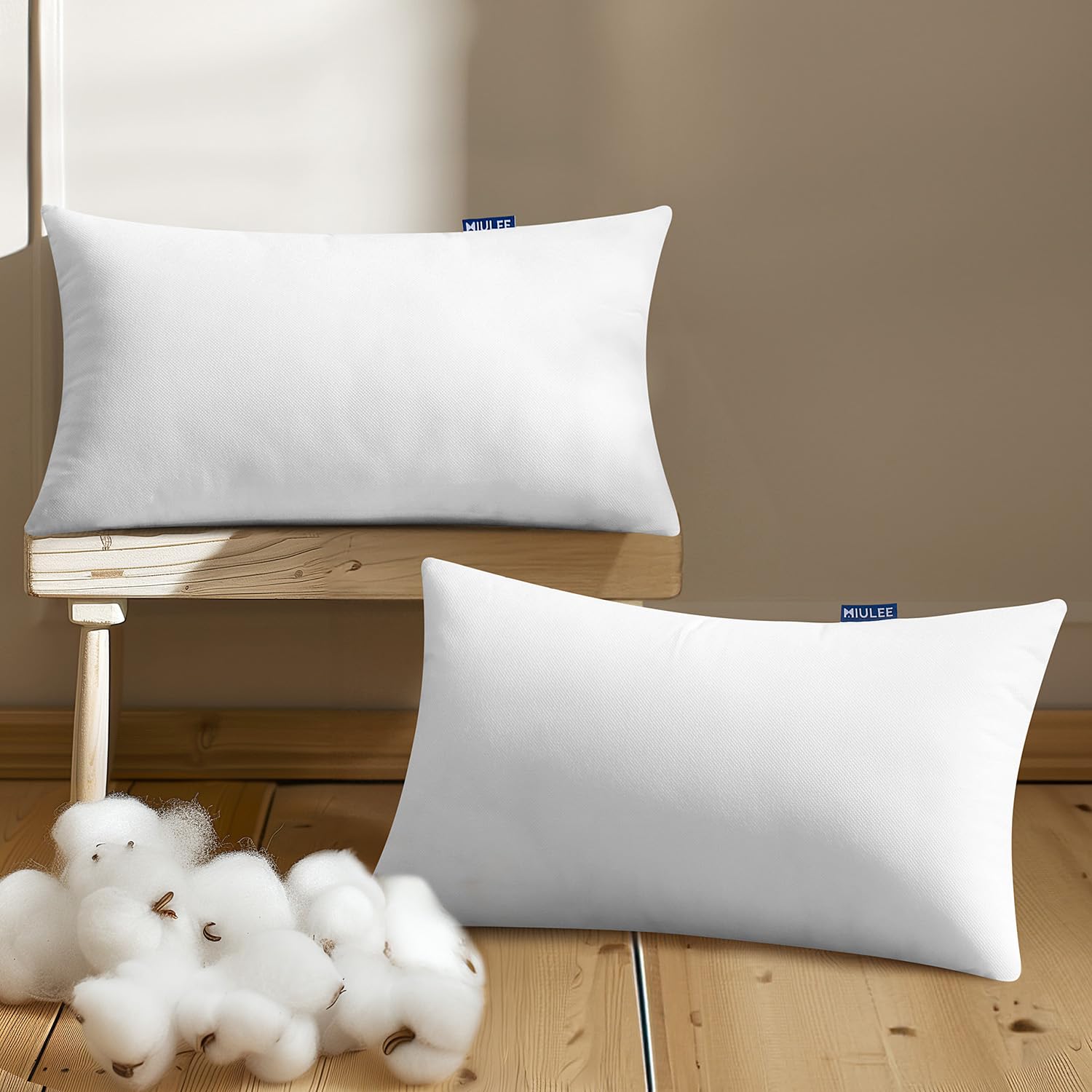 MIULEE 12x20 pillow insert beside a throw for cohesive vibe.