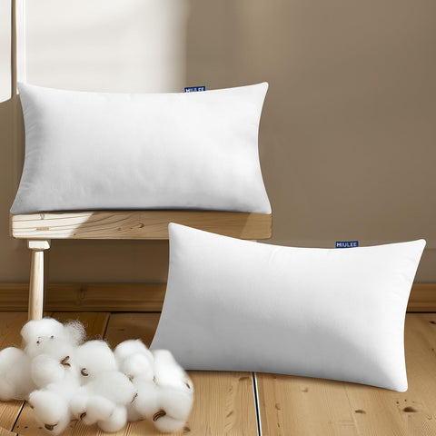 MIULEE 12x20 pillow insert beside a throw for cohesive vibe.