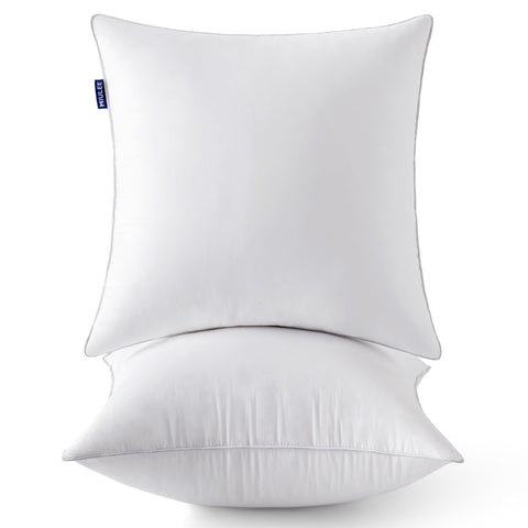 MIULEE 18x18 pillow inserts two-pack in packaging for easy storage