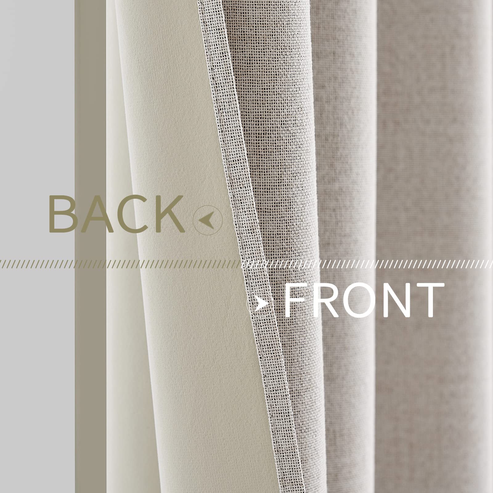 MIULEE 2-panel drapes enhance bedroom decor with timeless ivory tone.