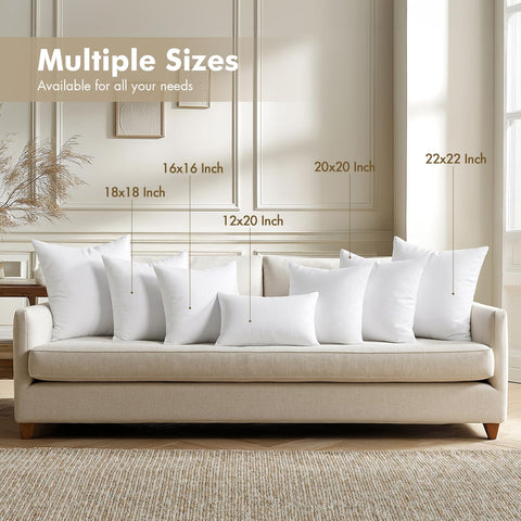 MIULEE 20x20 inserts providing firm support for back and lumbar comfort.