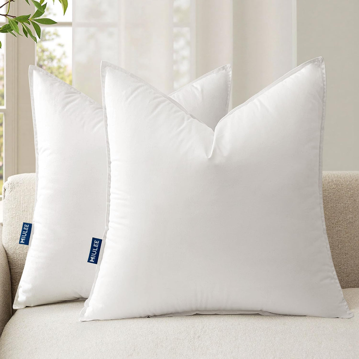 MIULEE 20x20 pillow inserts pack, refresh sofa cushions