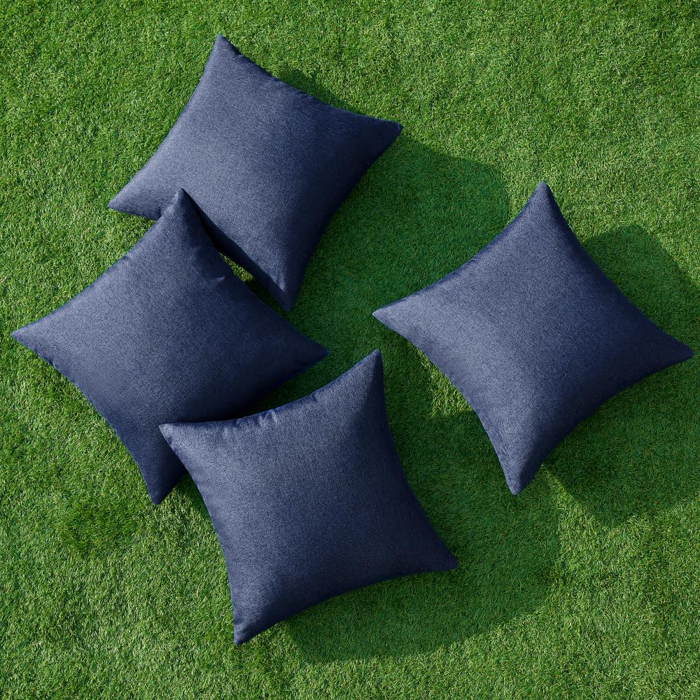 MIULEE 4-pack outdoor pillow covers ready for patio and balcony arrangements