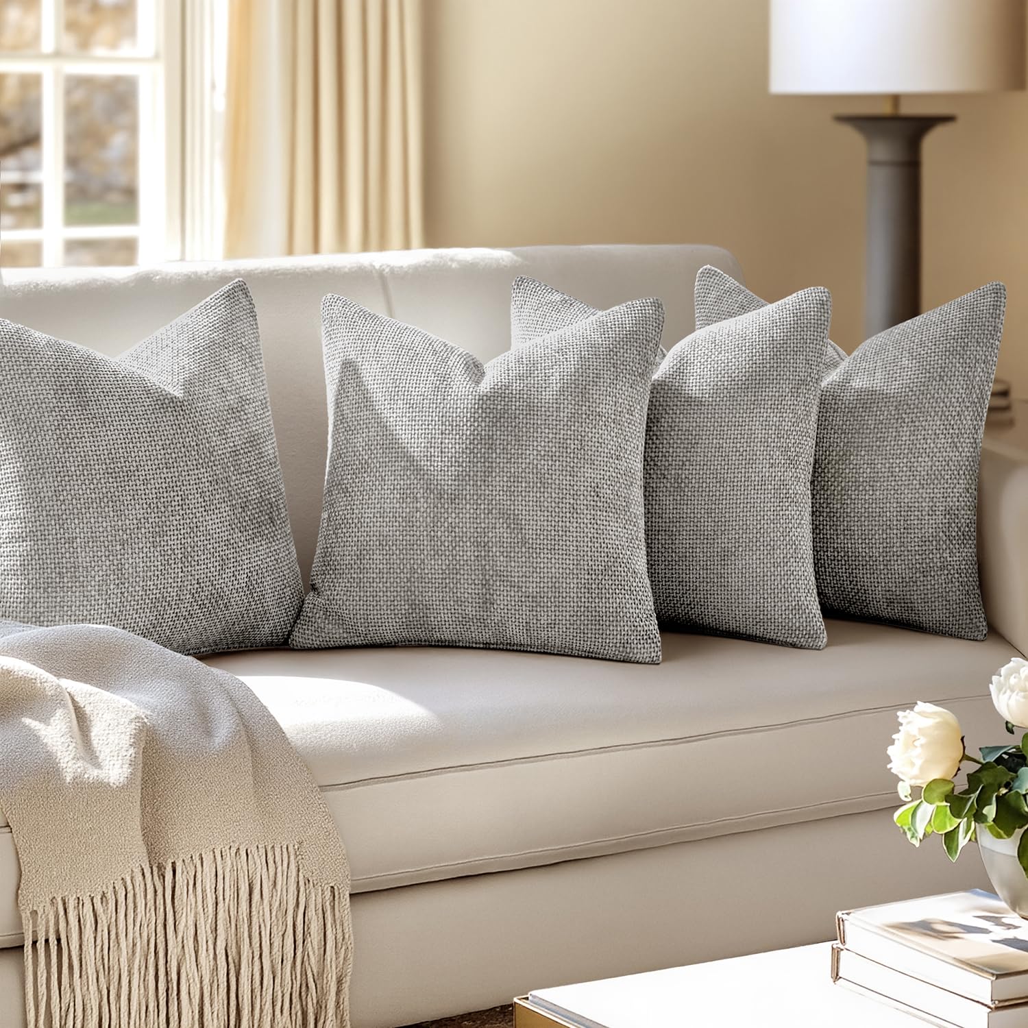 MIULEE 4-pack pillow covers ideal for quick room refresh