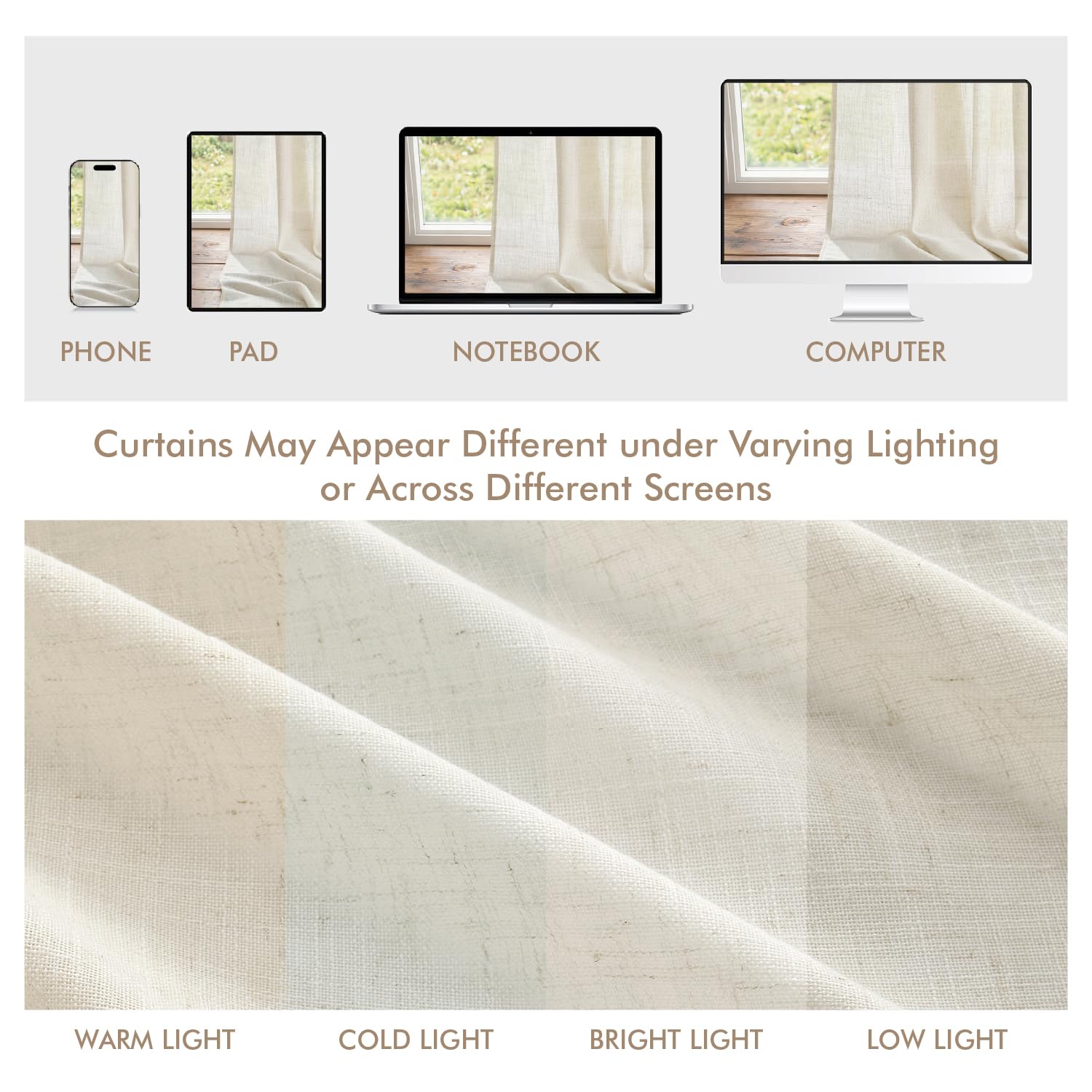 MIULEE 84-inch linen curtains provide a graceful, elongated window look.