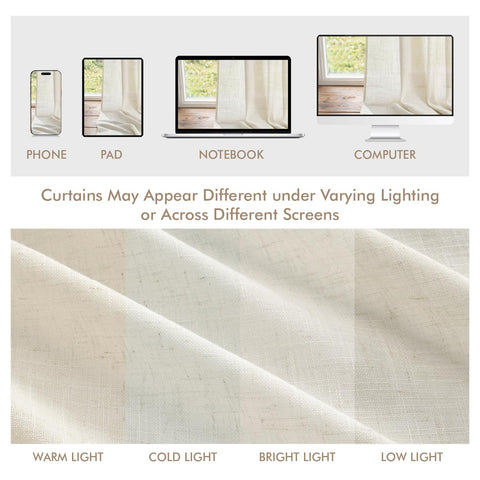 MIULEE 84-inch linen curtains provide a graceful, elongated window look.