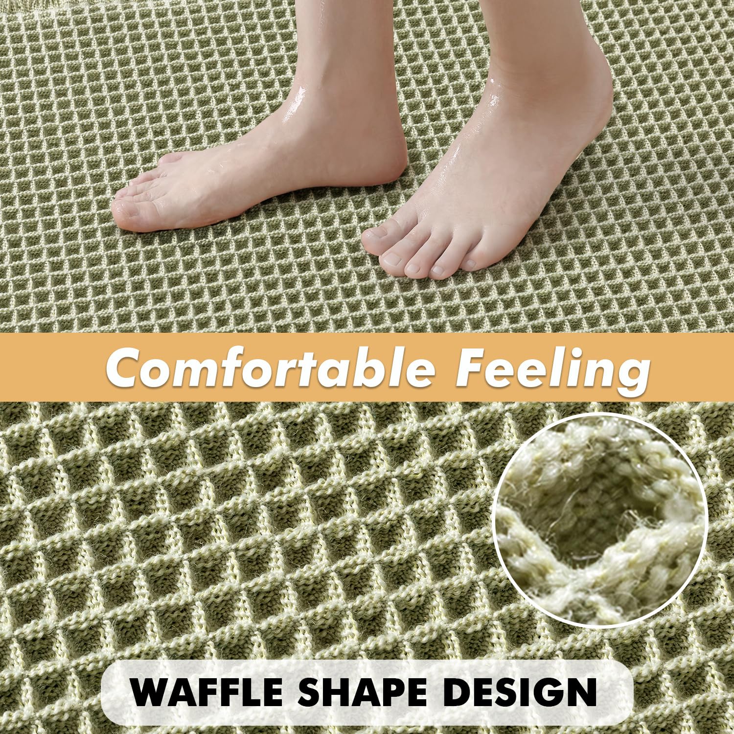 MIULEE highly absorbent mats soak up water quickly to keep floors dry.