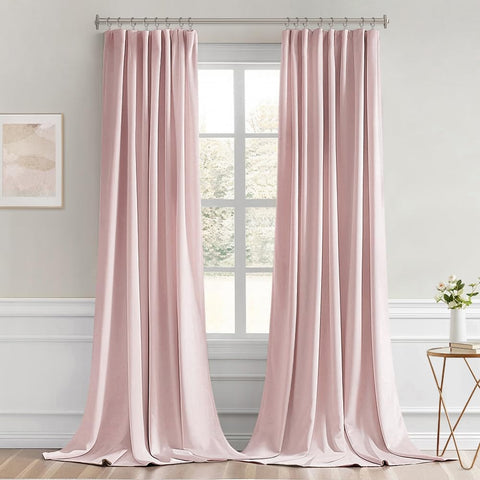 MIULEE Baby Pink blackout curtains are easy to care with machine wash