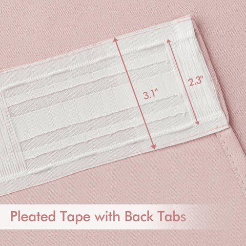 MIULEE Baby Pink blackout curtains pinch pleat hanging option and elegant drape