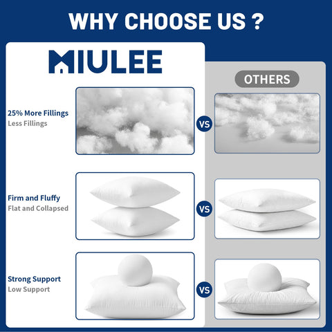 MIULEE bed setup with four inserts for a coordinated look.