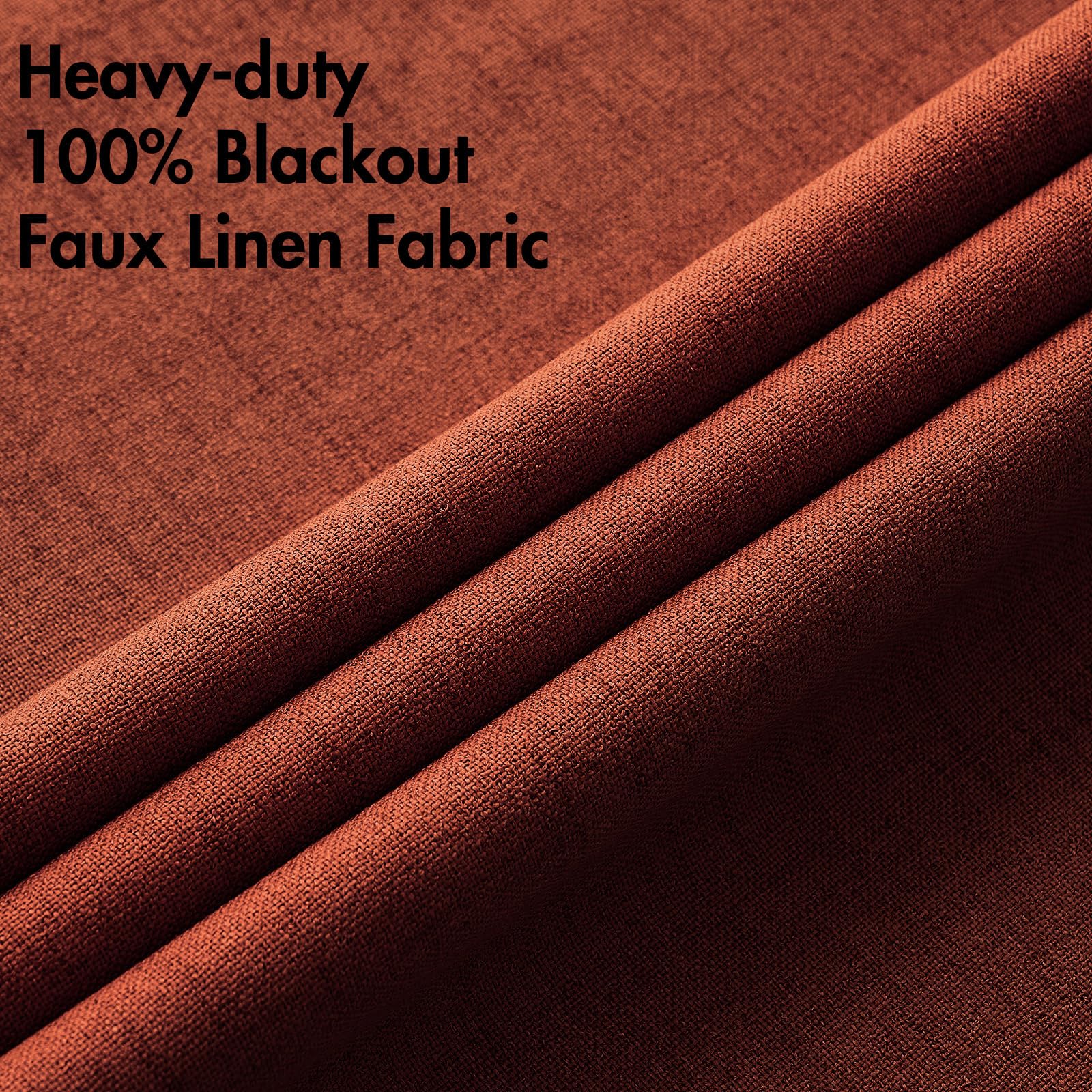 MIULEE burnt-orange drapes suit living rooms, nurseries, and bedrooms with versatile decor