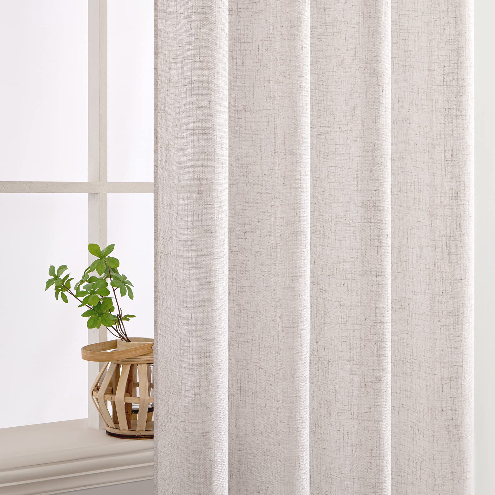 MIULEE bedroom decor curtains add neutral warmth to space