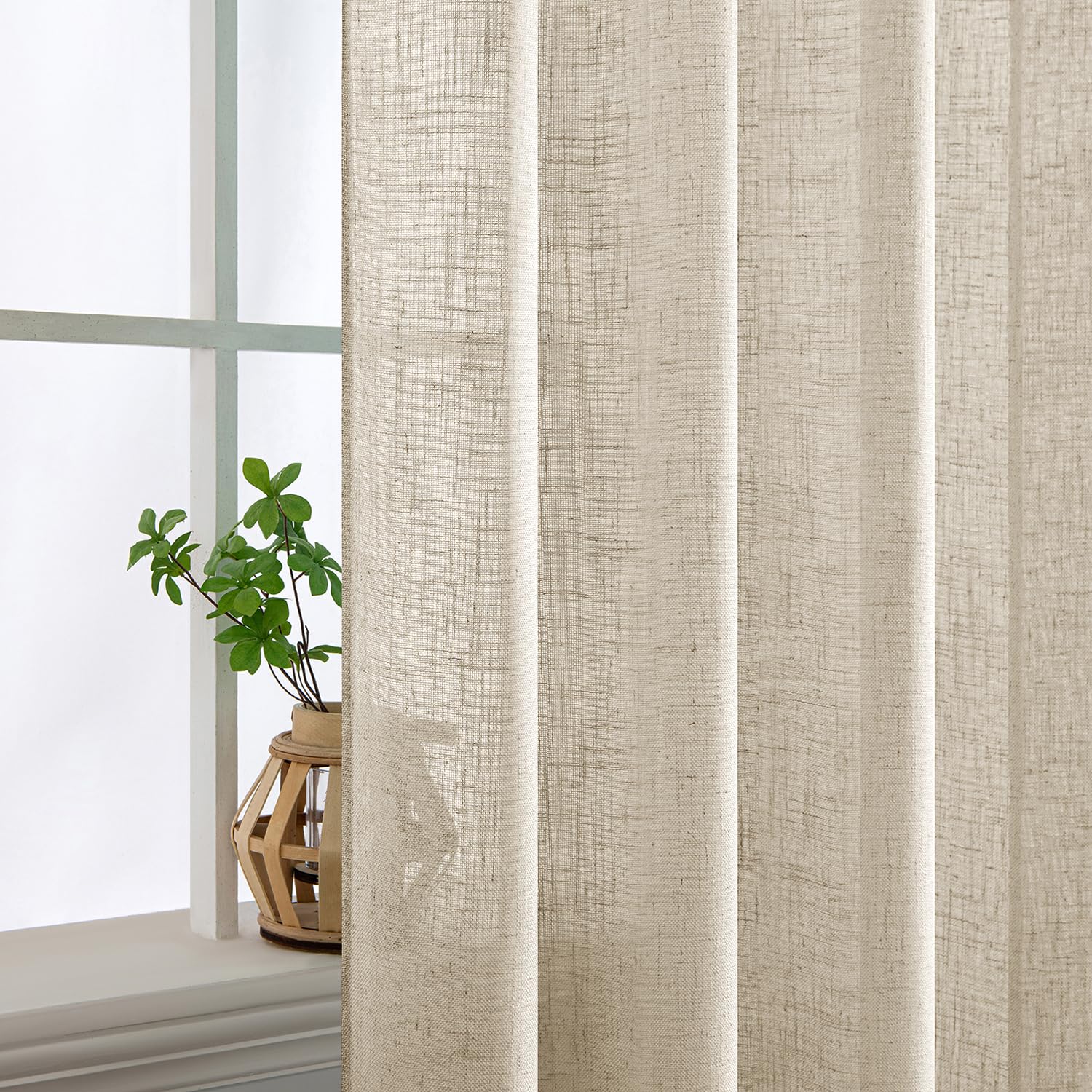 MIULEE semi-sheer design diffuses light while preserving privacy.
