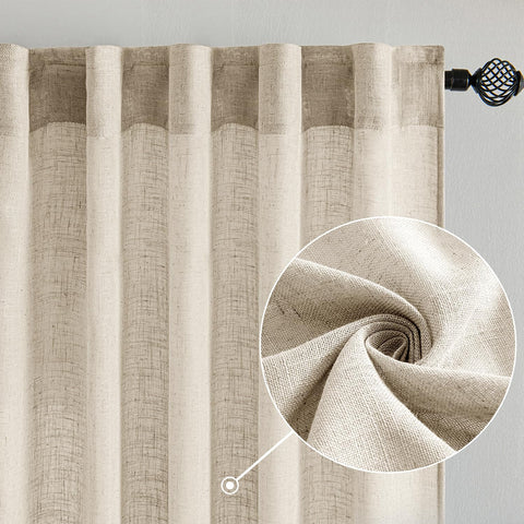 MIULEE linen blend fabric provides subtle privacy with diffused daylight.
