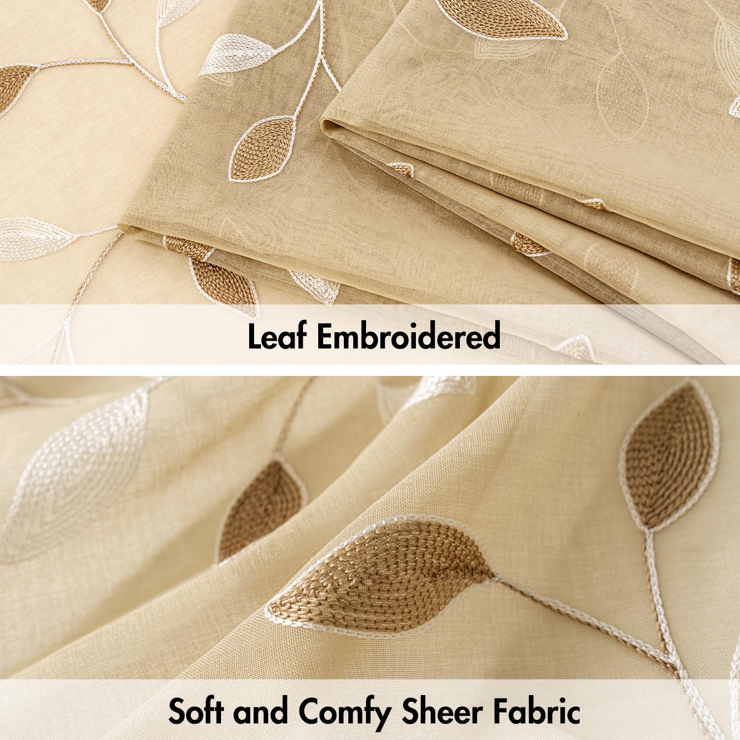 MIULEE embroidered leaves add a fresh touch to any living area