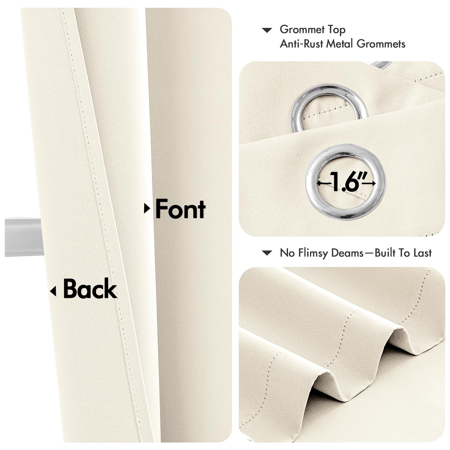 MIULEE thermal blackout drapes reduce heat transfer for energy awareness.