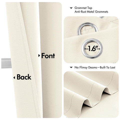 MIULEE thermal blackout drapes reduce heat transfer for energy awareness.