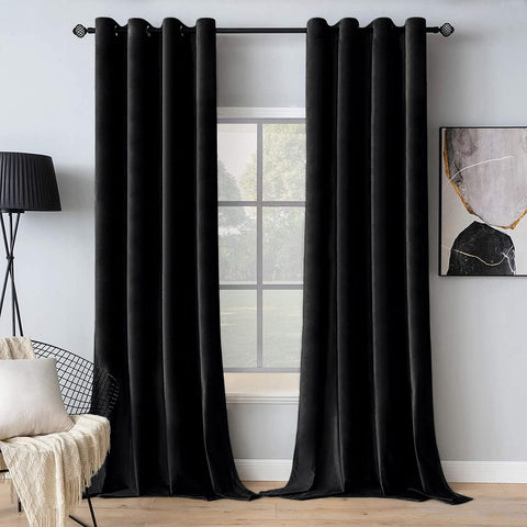 MIULEE black velvet curtains with 84 inches offer privacy and elegant room ambience.